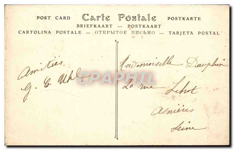 Chantilly — Les Avenues des Aigles et des Tribunes — ND Phol. — Rückseite