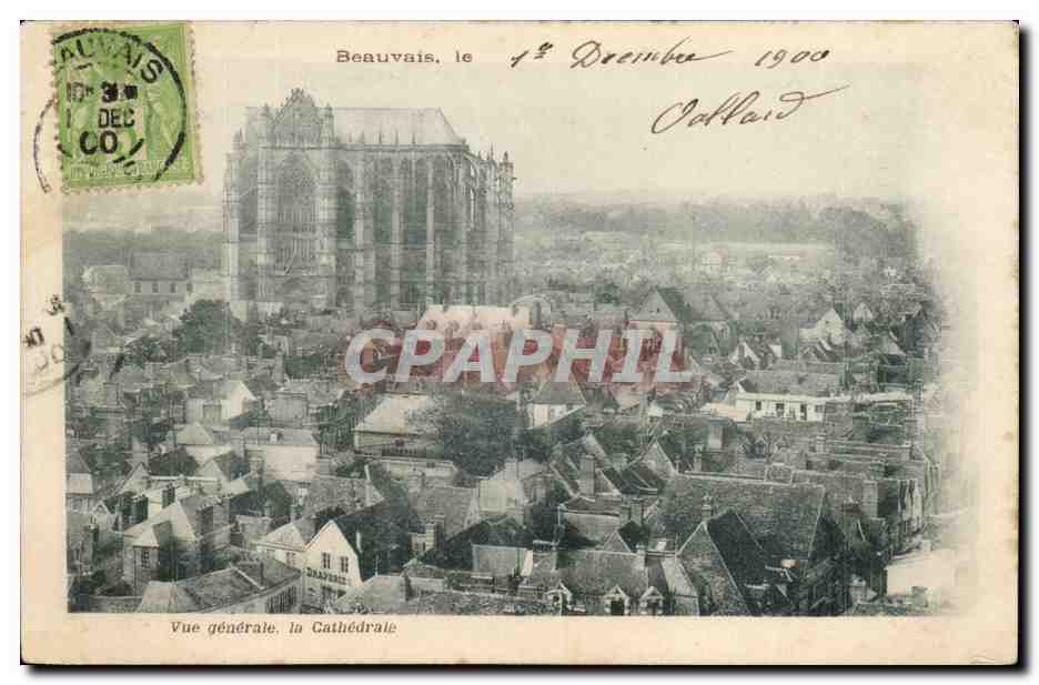 Beauvais — Vue générale, la Cathédrale — Imprimerie JORDAN