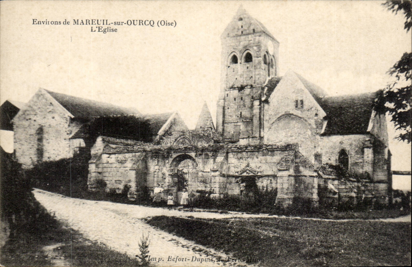 Environs de Mareuil sur Ourcq CPA l'eglise