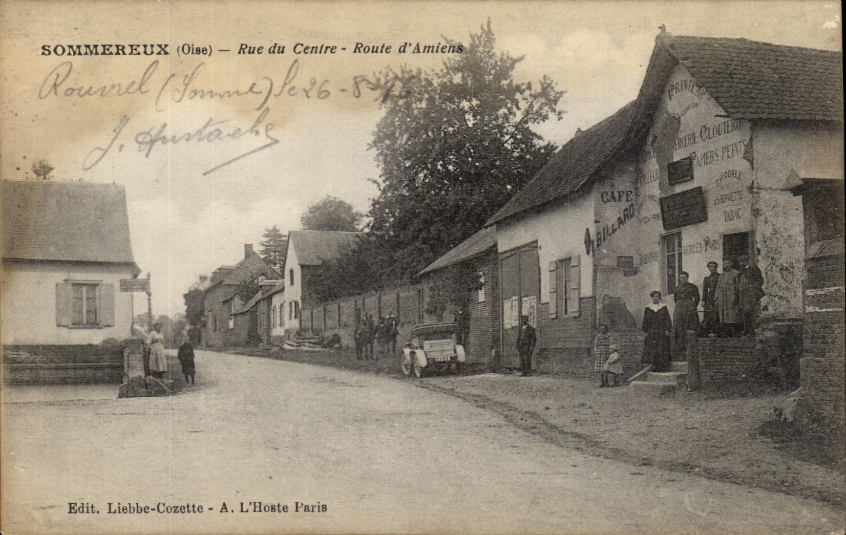 Sommereux CPA Rue du centre Route d'Amiens
