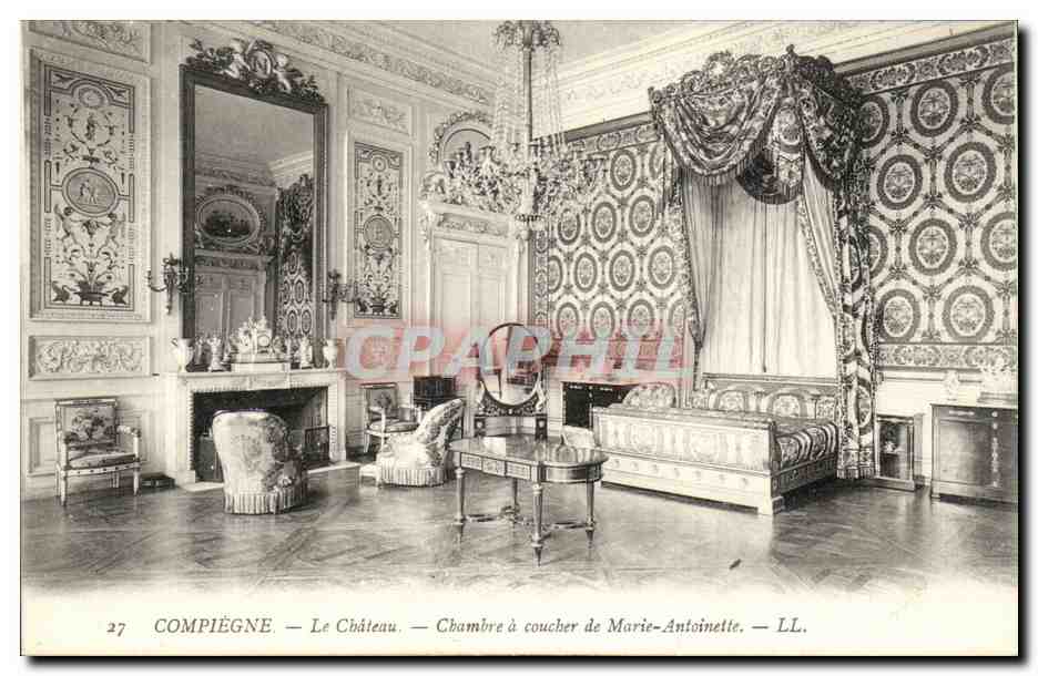 Compiègne — Le Château — Chambre à coucher de Marie-Antoinette — LL. n°27