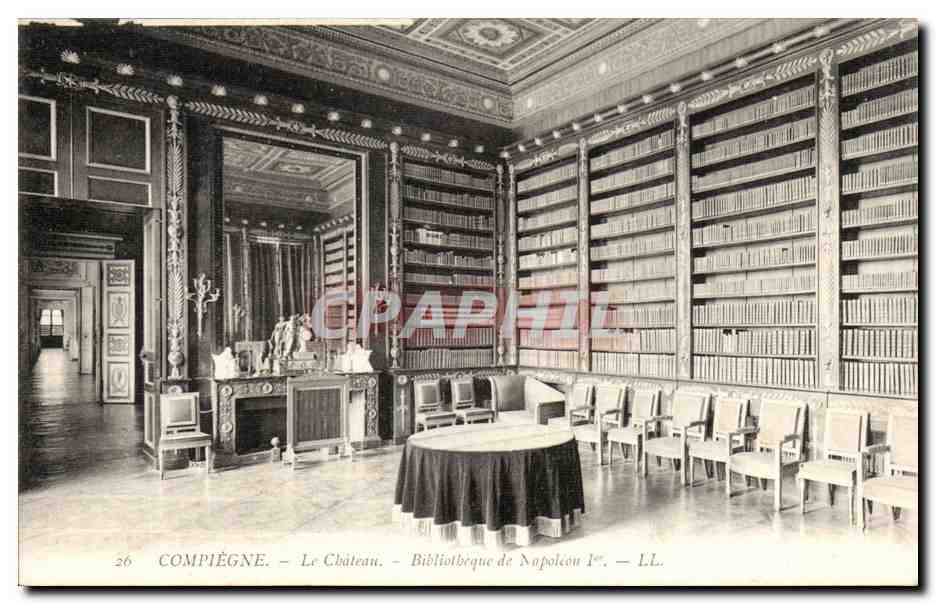 Compiegne CPA Le chateau Biobioltheque de Napoleon 1er (library)