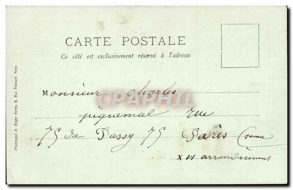 Mouy CPA Place Cantrel Le marche — Rückseite
