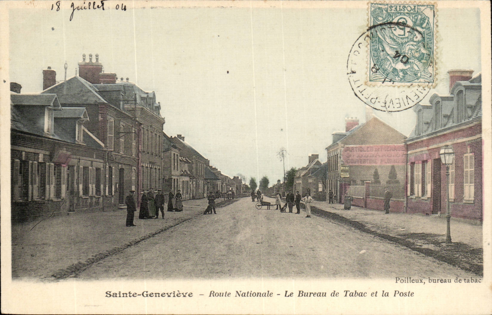 Sainte-Genestière - Route Nationale - Le Bureau de Tabac et la Poste — Poilleux, bureau de tabac