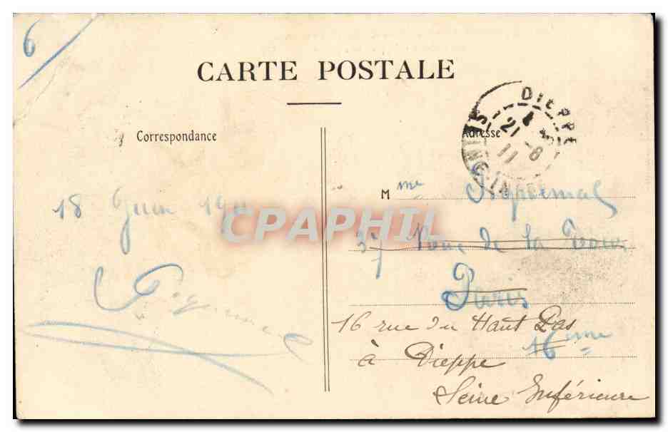 Fêtes Jeanne d'Arc - Compiègne (28 Mai - 5 Juin 1911) — Un Chevalier s'apprêtant à jouter — Éditeur : Le Hain, Compiègne, n° 0.07 — Reverso