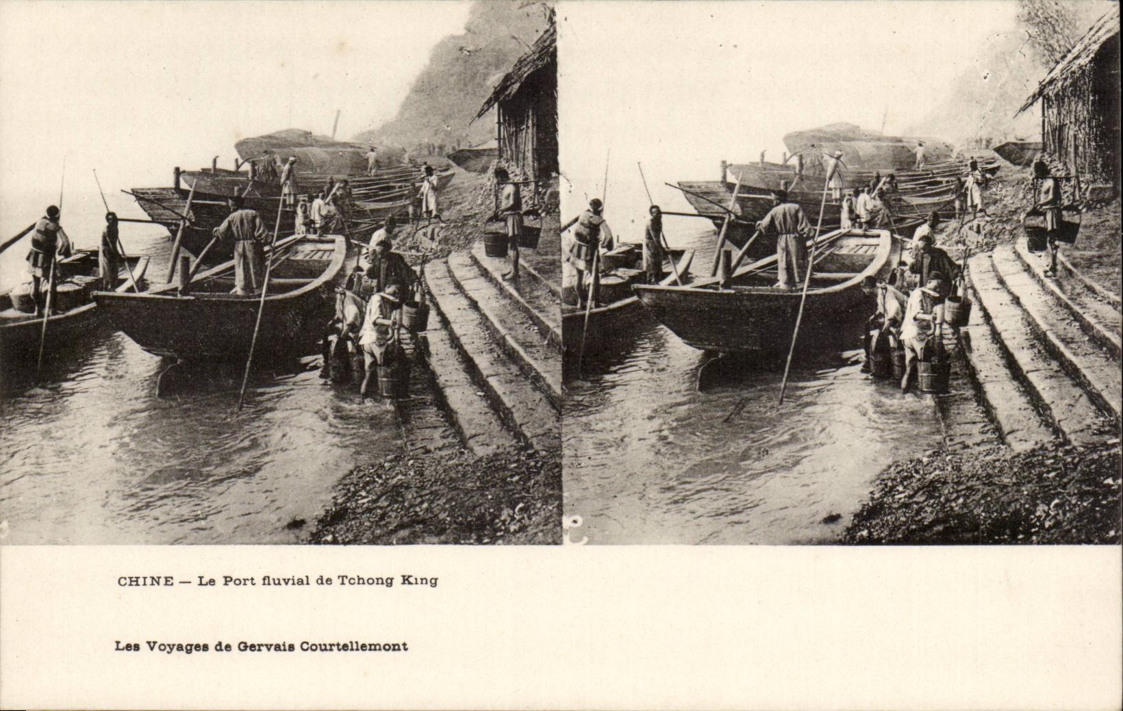 Port fluvial de Tchong King — Chine — Les Voyages de Gervais Courtellemont