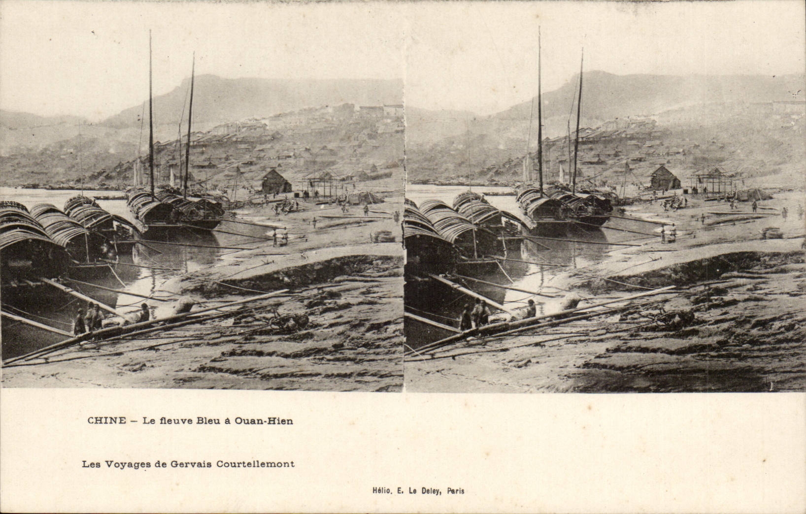 Chine — Le fleuve Bleu à Ouan-Hien — Les Voyages de Gervais Courtellemont — Hélio, E. Le Doley, Paris