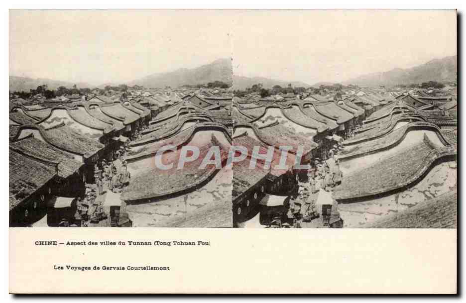 CHINE — Aspect des villes du Yunnan (Tong Tchuan Fou) — Les Voyages de Gervais Courtellemont