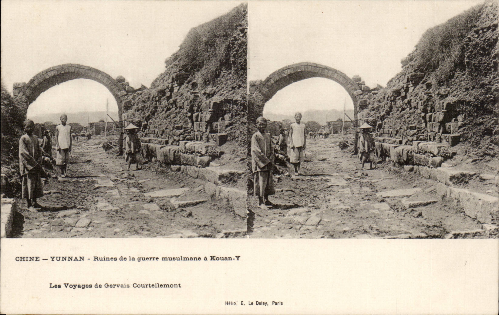 Yunnan — Ruines de la guerre musulmane à Kouan-Y — Les Voyages de Gervais Courtellemont — Hélio: E. Le Doley, Paris