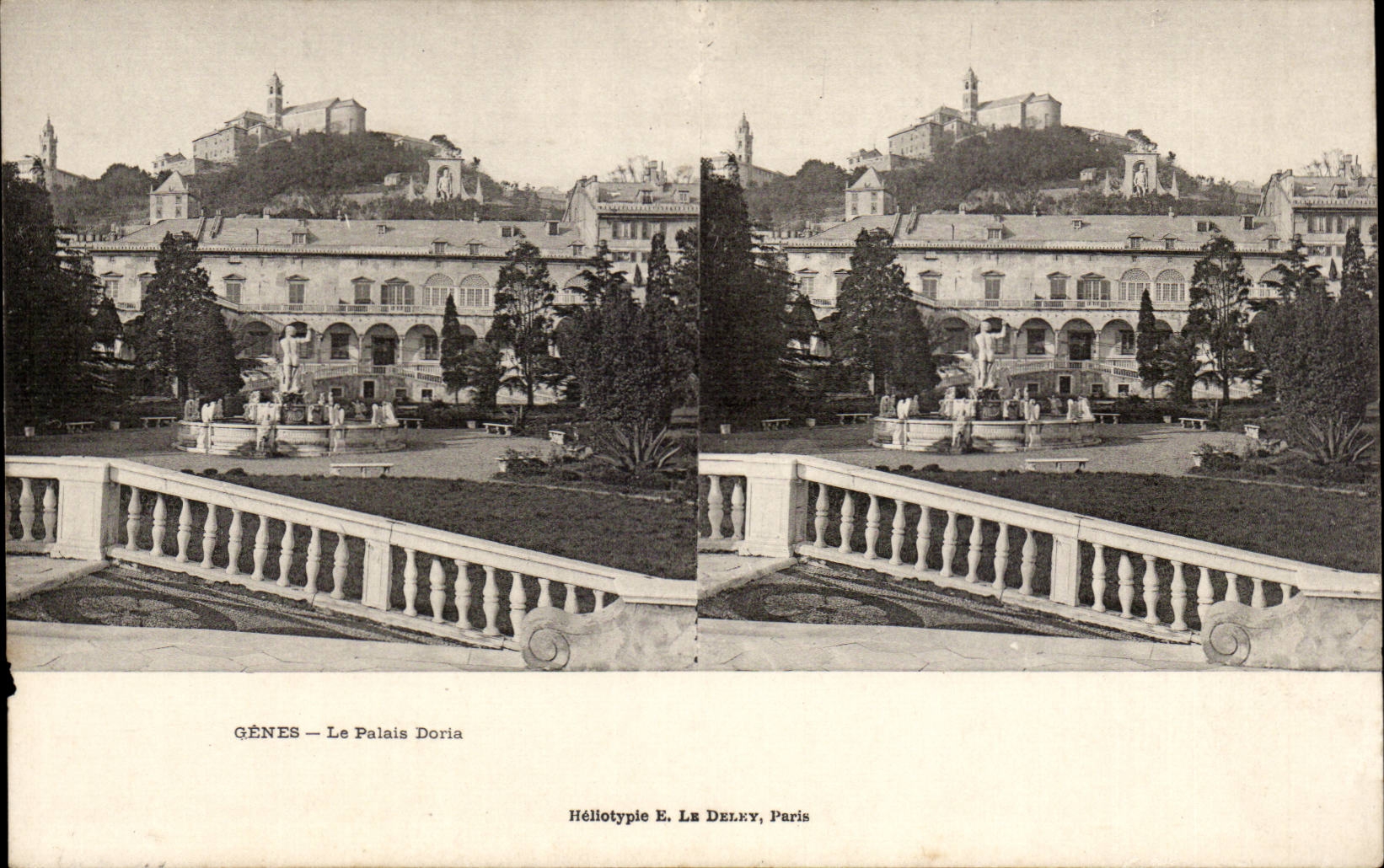 Gênes — Le Palais Doria — Héliotypie E. Le Delly, Paris