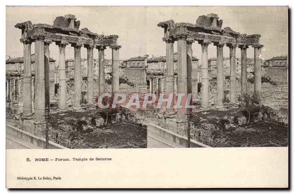 Italie Italia Roma CPA Forum Temple de Saturne