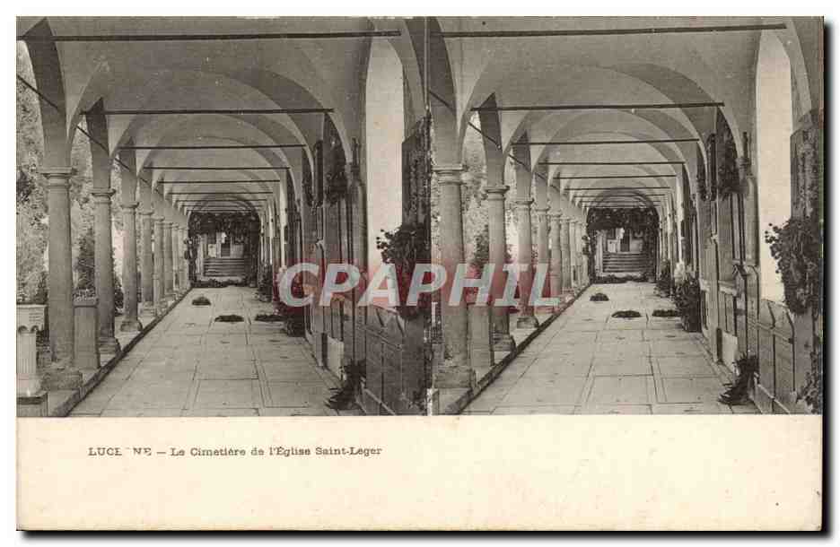 Suisse Lucerne CPA Le cimetiere de l'eglise Saint Leger