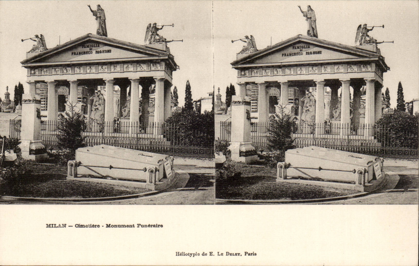 Italie Italia CPA Milan Cimetiere Monument funeraire