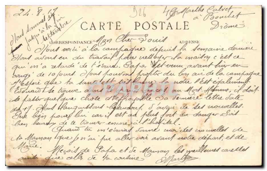 Bouchet (Drôme) — L'Ancienne Abbaye Cistercienne — Le Beffroi — Rückseite