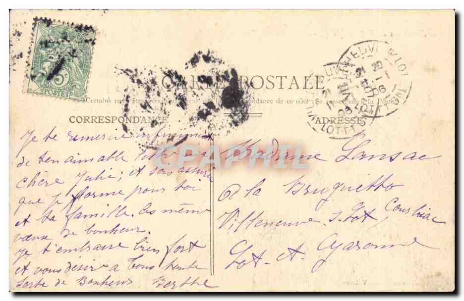 Environs de VALENCE — Mairie de Chabeuil et Rive gauche de la Véouvre — Édition N° Ch. Anichot — Reverso