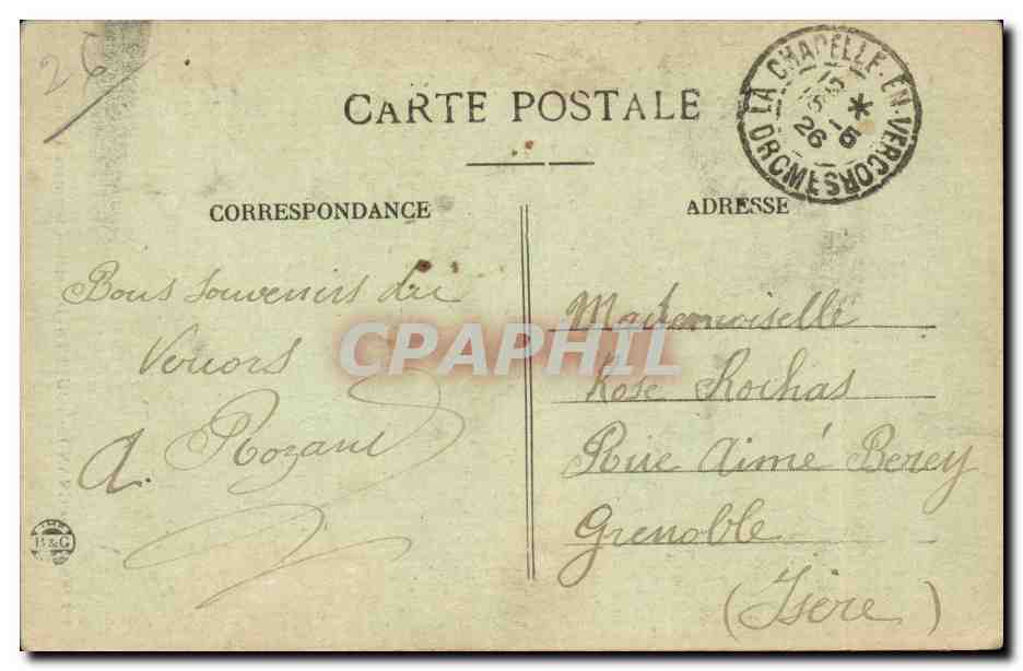 Route des Grands goulets CPA Derniers tunnels — Verso