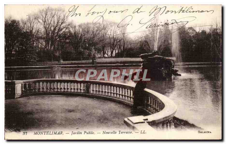 Montélimar — Jardin Public — Nouvelle Terrasse — éditeur Selecta, n°37
