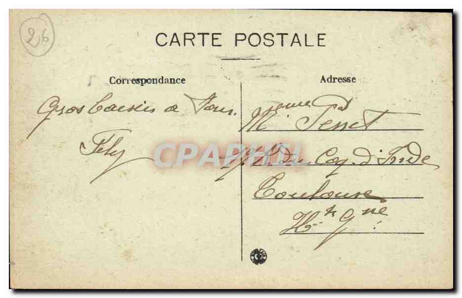 Valence CPA La belle meuniere et le moulin des Bateaux — Rückseite