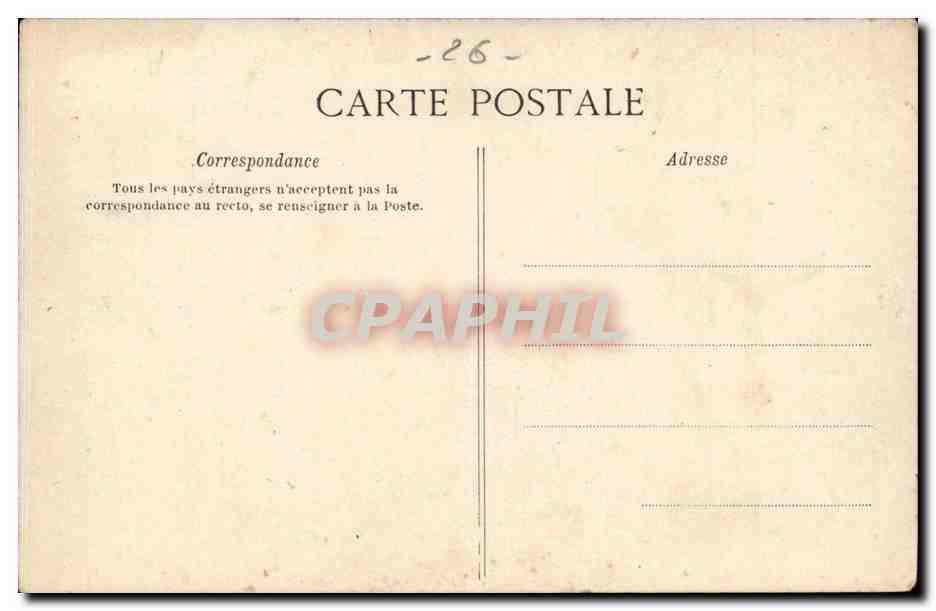 Valence CPA Statue d'Emile augier — Verso