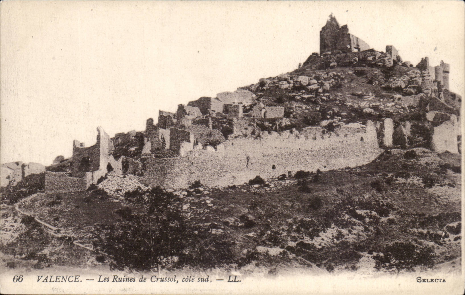 Valence CPA les ruines de cRussol cote sud