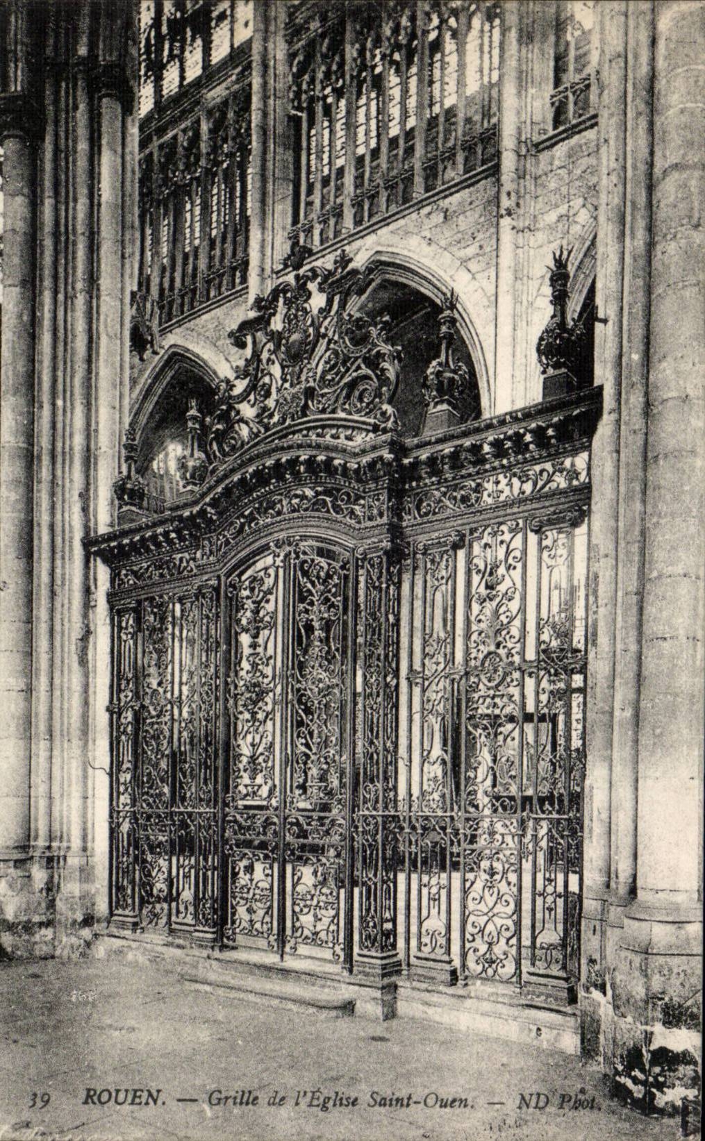 Rouen CPA GRille de l'eglise Saint Ouen