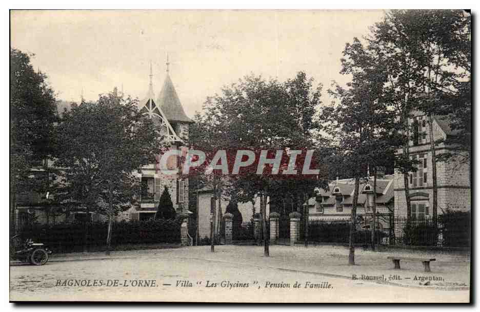 Bagnoles-de-l'Orne — Villa 'Les Glycines', Pension de Famille — E. Rouxwel, édit. Argentan