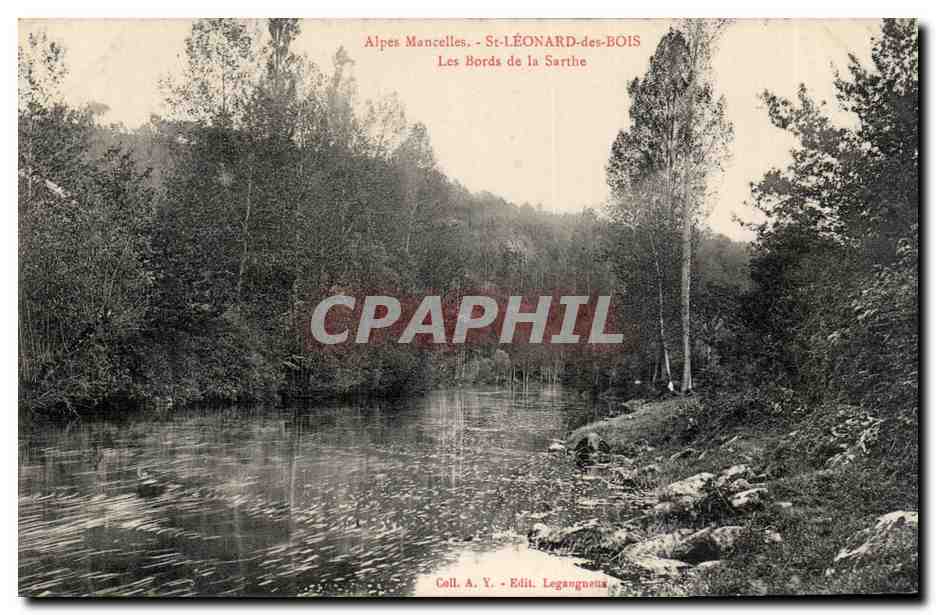 Saint Leonard des Bois CPA Les bords de la SArthe