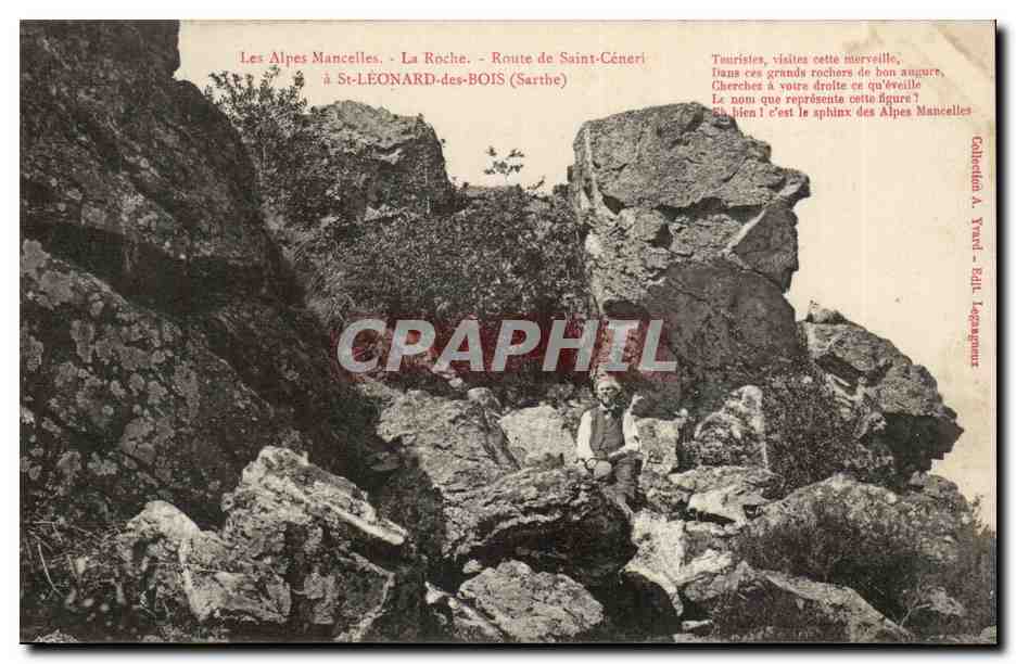 Saint Leonard des Bois CPA Route de Saint Ceneri