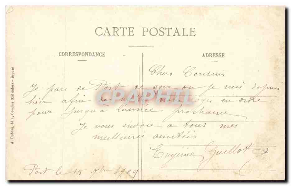 Port-en-Bessin (Calvados) — Bénédiction de la mer par Monseigneur Lémonnier, Évêque de Bayeux — La Chaloupe épiscopale — Reverso