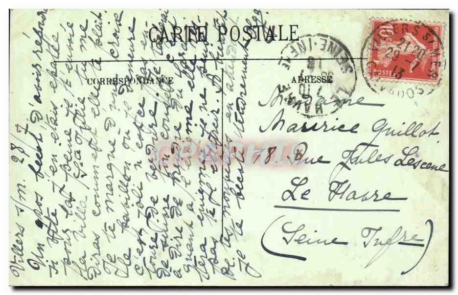 Villers sur Mer CPA Jardin Ste Julie — Rückseite