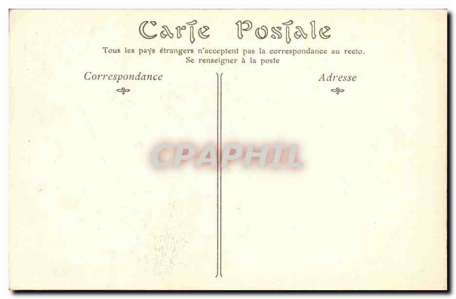 Saint Pol de leon CPA La rue Cadiou et le Cresiker — Rückseite
