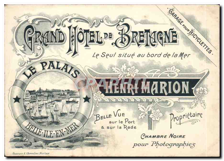 Belle-Île-en-Mer — Das Schloss — Grand Hotel de Bretagne — Henri Marion — Rückseite