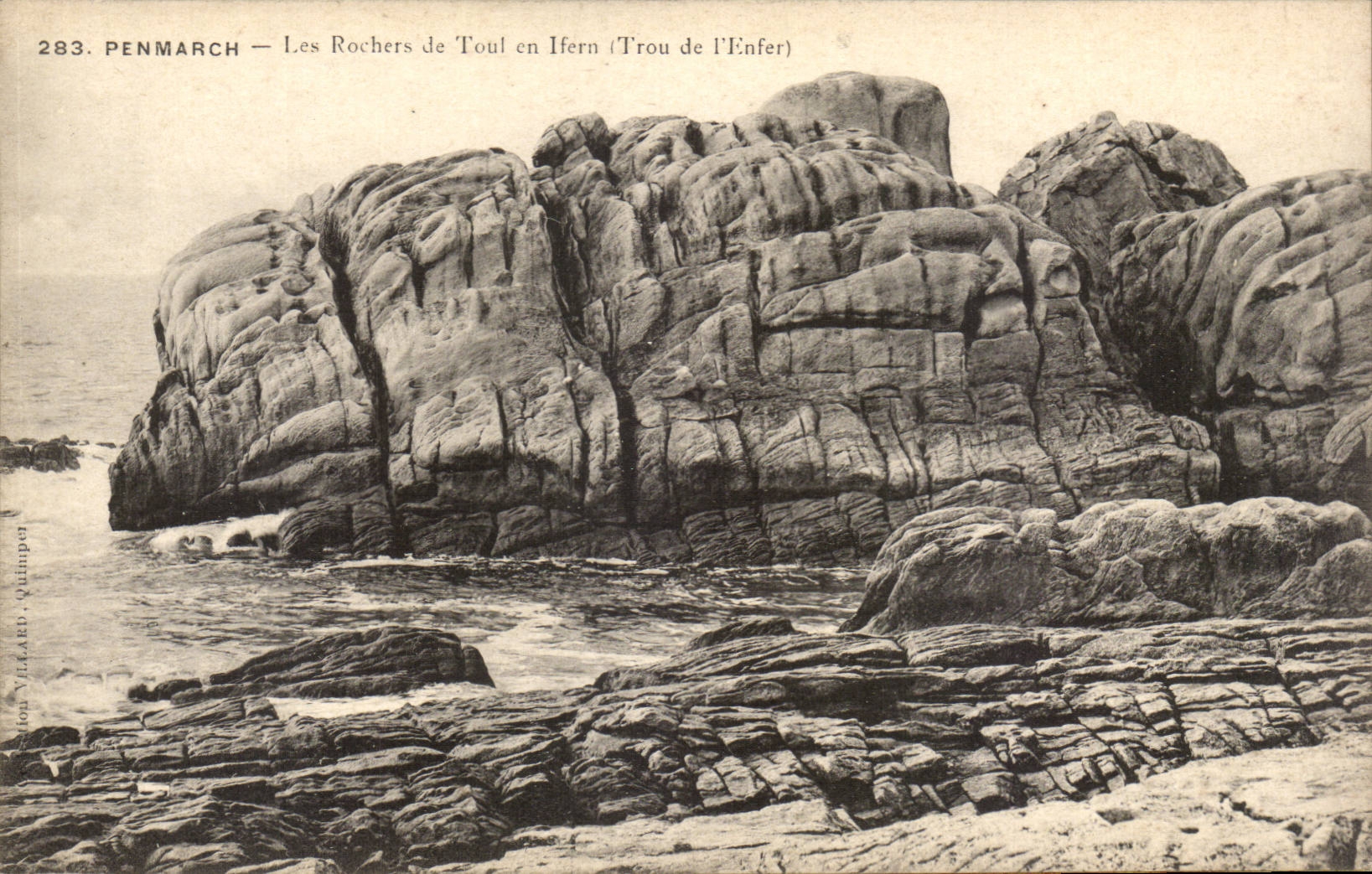 Penmarch — Les Rochers de Toul en Ifern (Trou de l'Enfer) — Éditeur : Léon Léard, n° 283