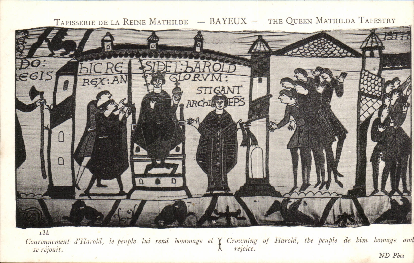 Couronnement d'Harold — Bayeux — ND Phot
