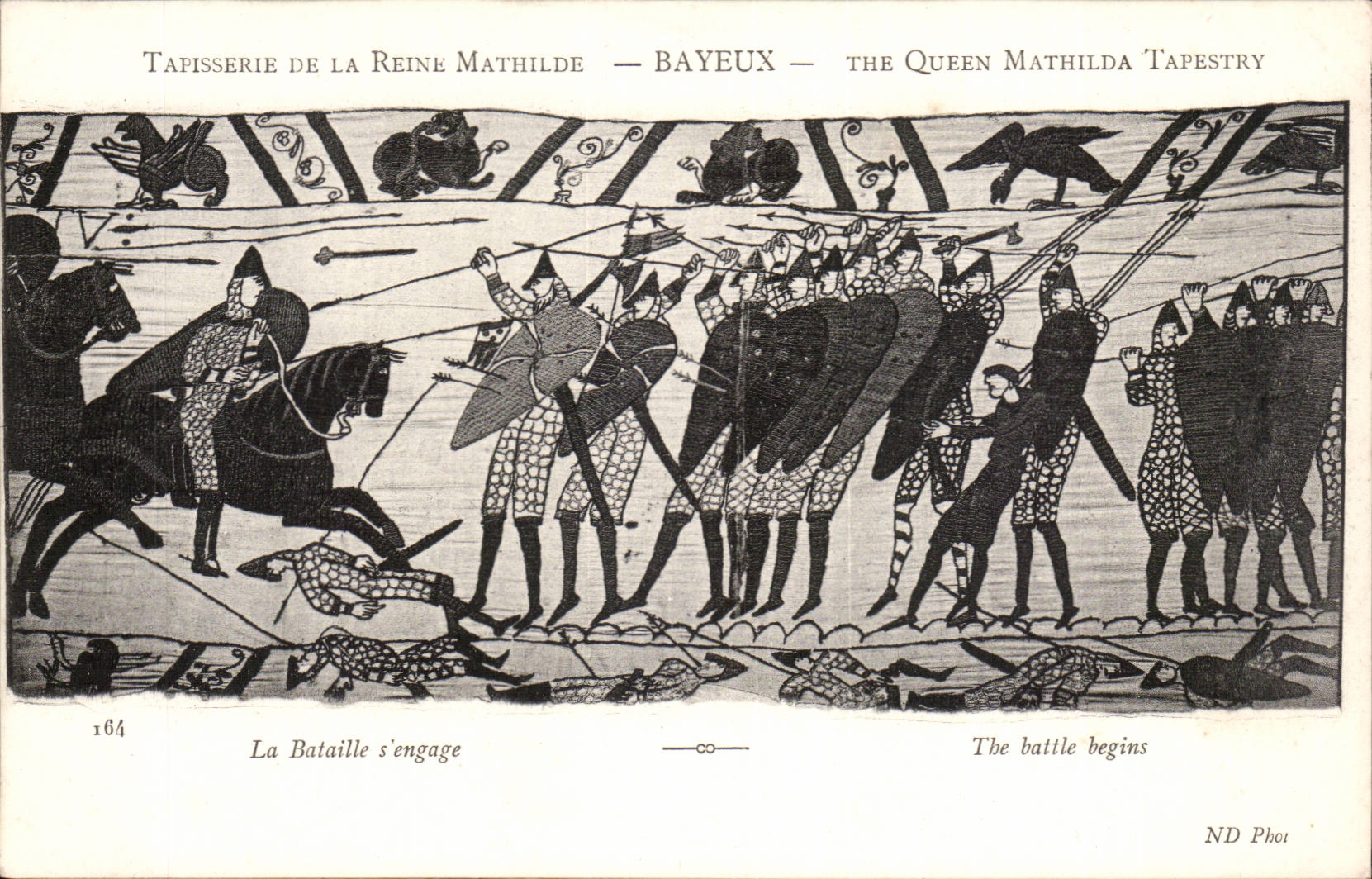 Teppich der Königin Mathilde — Bayeux — Schlachtenszene — ND Phot