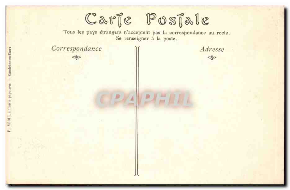 Caudebec en Caux CPA Vieilles maisons sur la riviere Sainte Gertrude — Rückseite