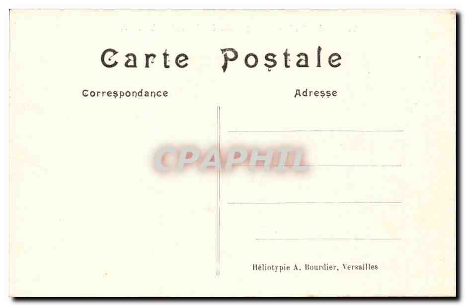 Chantilly CPA Chateau Les grandes ecuries et les six arbres — Verso