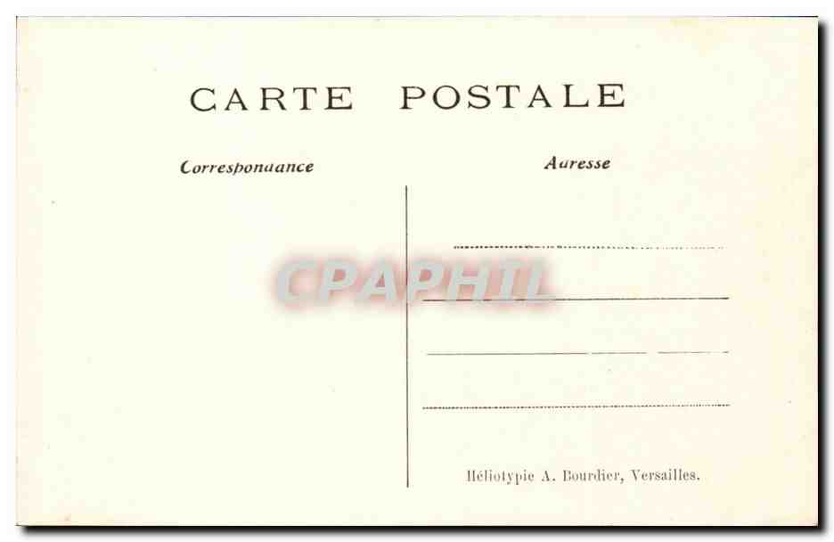 Chateau de Chantilly CPA Entree principale un jour de visite — Rückseite