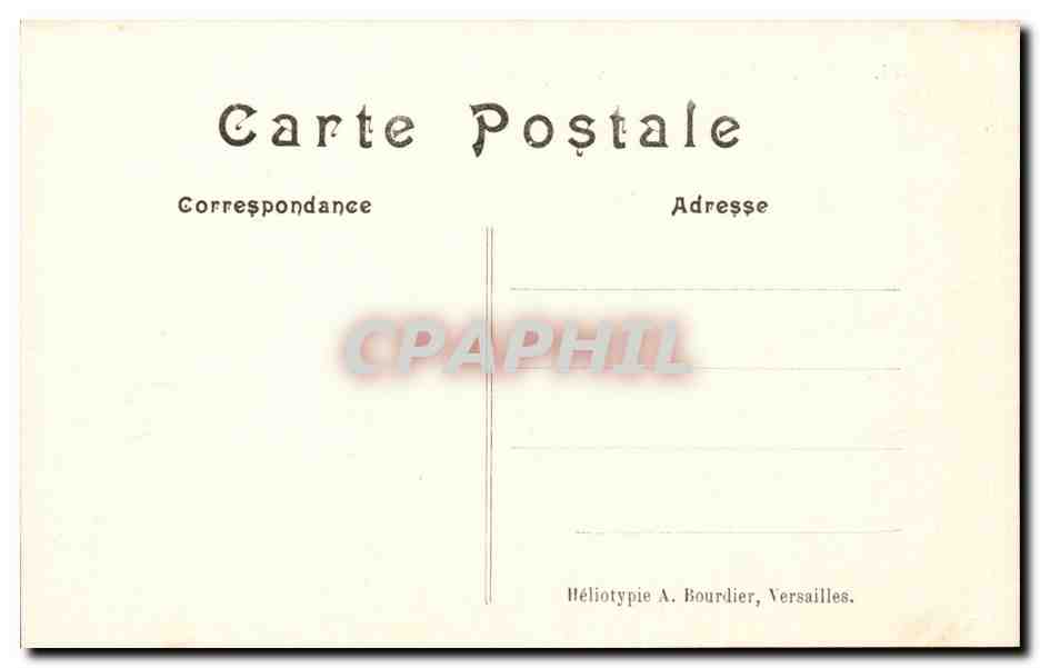 Chateau de Chantilly CPA Vu du jardin anglais — Rückseite