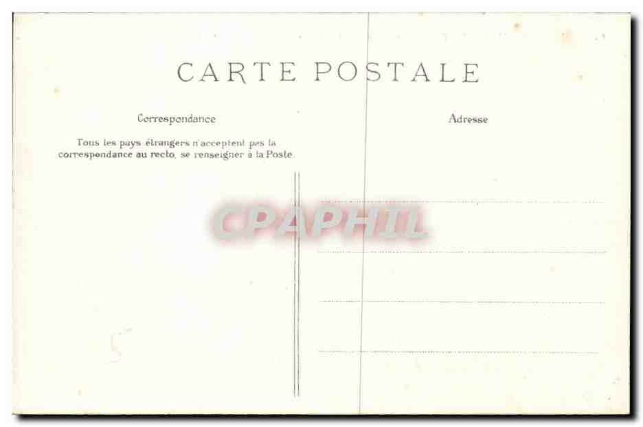 Chateau de Chantilly CPA Cour de la capitainerie — Verso