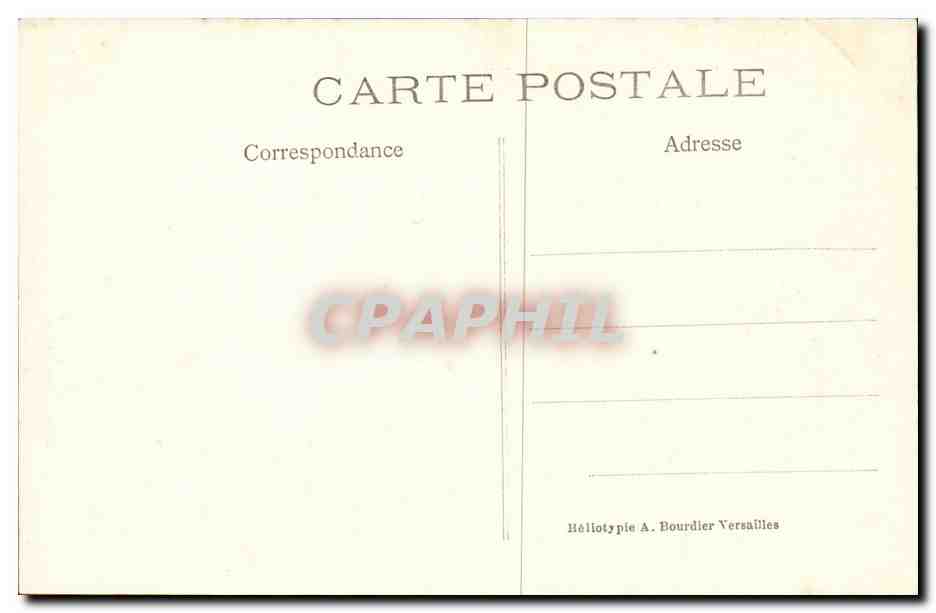 Chateau de Chantilly CPA Porte Saint Denis et entree du jeu de Paume — Rückseite