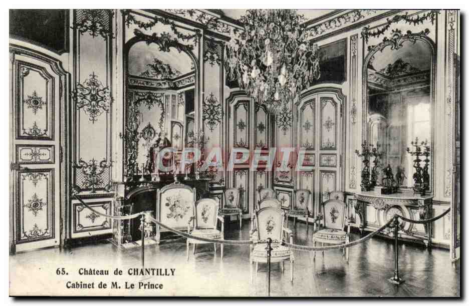 Chateau de Chantilly CPA CAbinet de M le prince