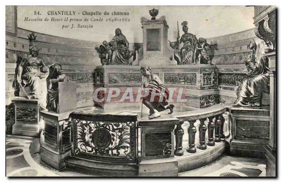 Chateau de Chantilly CPA Chapelle Mausolee de Henri II prince de Conde 1648 1662 par J Sarazin