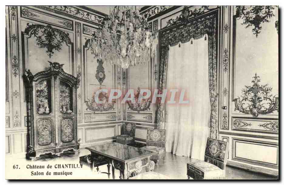 CPA Chateau de Chantilly Salon de musique