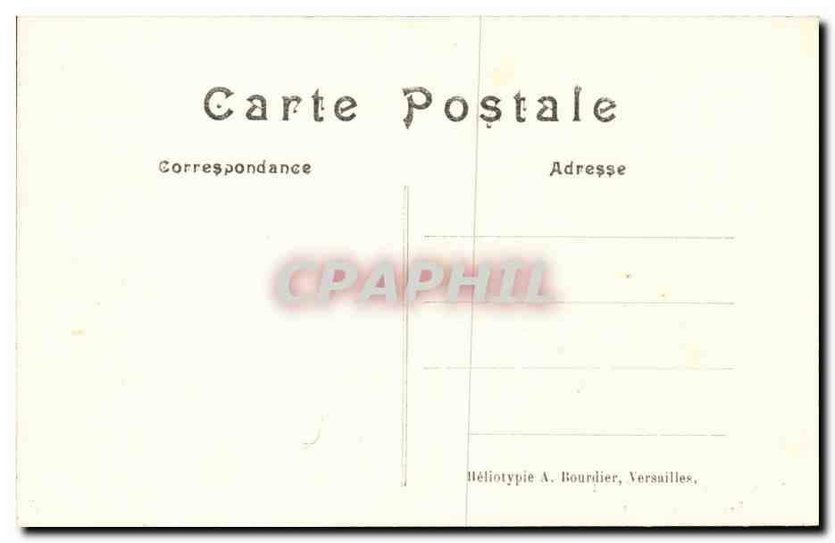 CPA Chateau de Chantilly Salon de musique — Rückseite