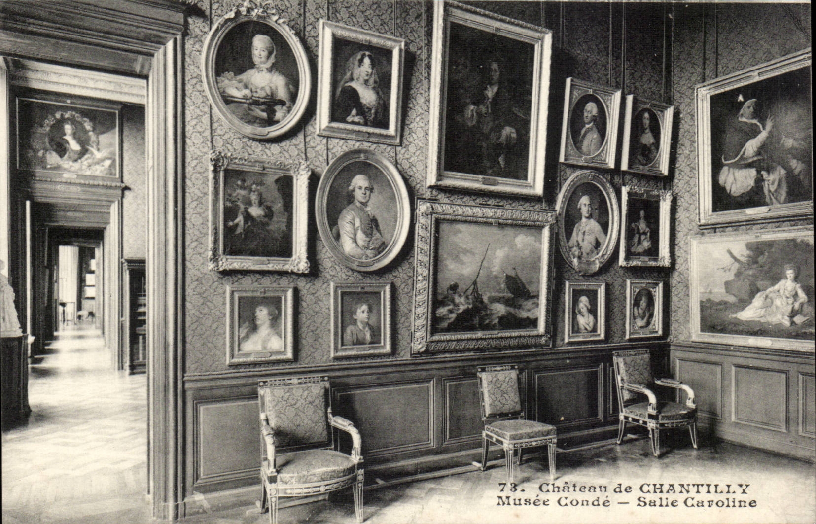 CPA Chateau de Chantilly Musee Conde Salle caroline