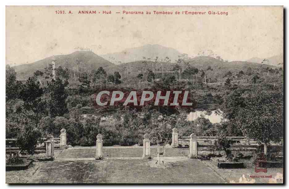 Annam Hue CPA Panorama au tombeau de l'empereur Gia Long Indochine Indochina