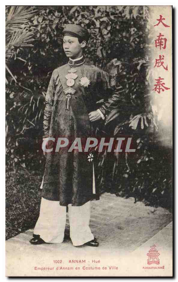 Annam Hue CPA Empereur d'Annam en costume de ville Indochine Indochina