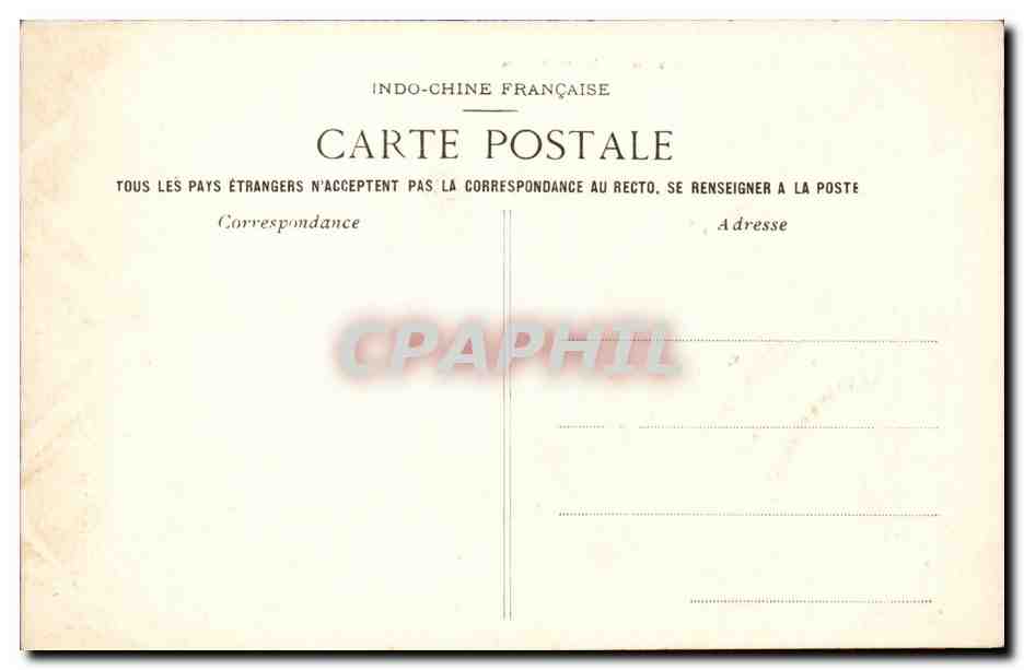 Annam Hue CPA Cavaliers de la garde royale Indochine Indochina TOP — Rückseite