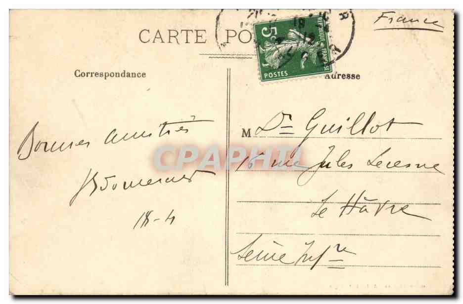 Algerie Alger CPA Les ecoles superieures — Rückseite